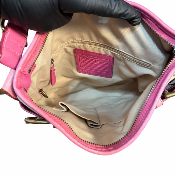 Coach Soho Signature Slim Shoulder Bag 3577 Pink Khaki Y2K Vintage (A519) - Picture 6 of 9